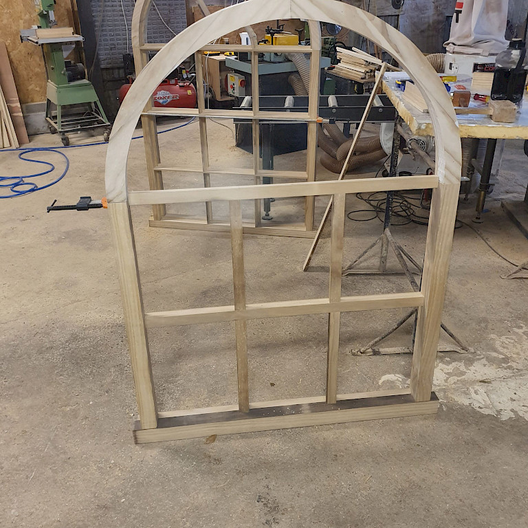 Arched windows to match existing in a Grade II listed home in Warwickshire