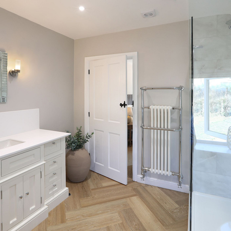 hand crafted vanity unit